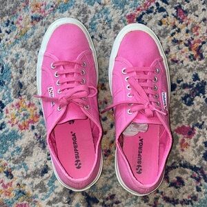 EUC Superga Women's Bright Pink Sneakers, Sz. 9